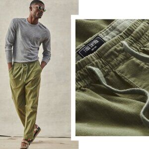 TODD SNYDER (Grey) Off-Duty Drawstring Corduroy Weekend Pant